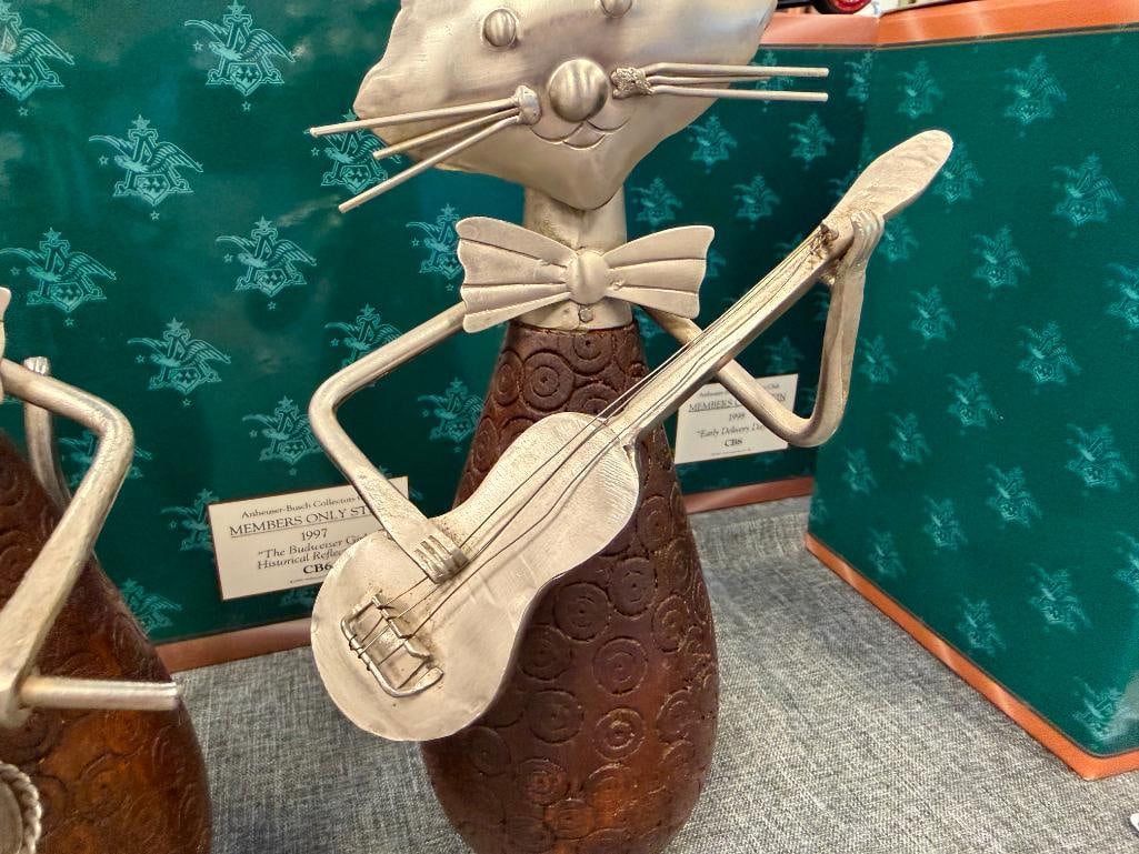 PIER 1 IMPORTS WHIMSICAL CAT MUSICIANS FIGURINES CRAFTED FROM METAL AND WOOD - 12