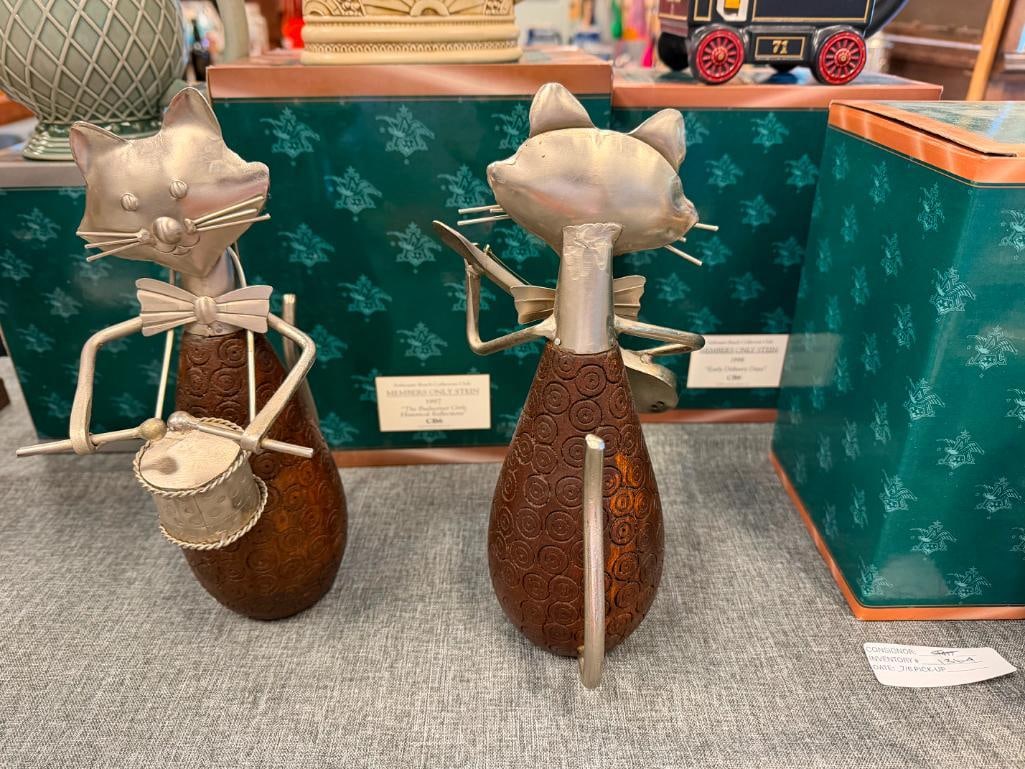 PIER 1 IMPORTS WHIMSICAL CAT MUSICIANS FIGURINES CRAFTED FROM METAL AND WOOD - 13