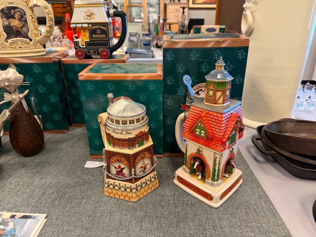 1999 AND 2003 ANHEUSER-BUSCH / BUDWEISER COLLECTORS CLUB MEMBERS ONLY BEER STEINS - 2