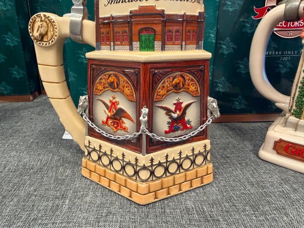 1999 AND 2003 ANHEUSER-BUSCH / BUDWEISER COLLECTORS CLUB MEMBERS ONLY BEER STEINS - 5