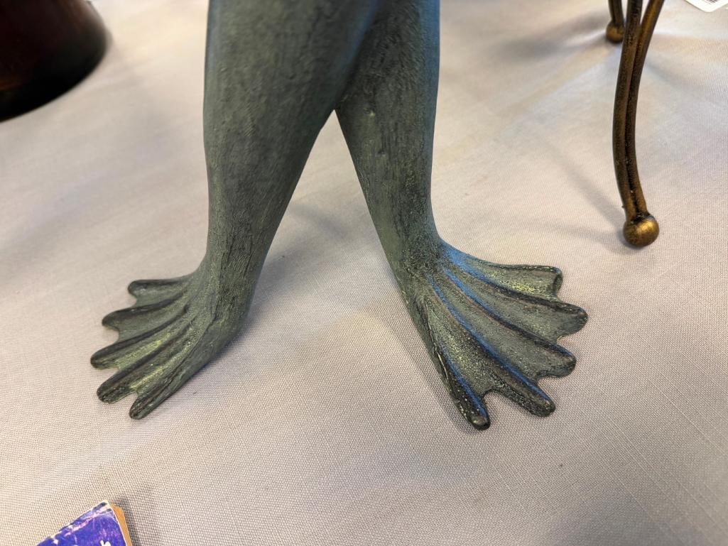 SPI HOME CAST ALUMINUM GREEN THUMB FROG INDOOR / OUTDOOR FIGURE - 6