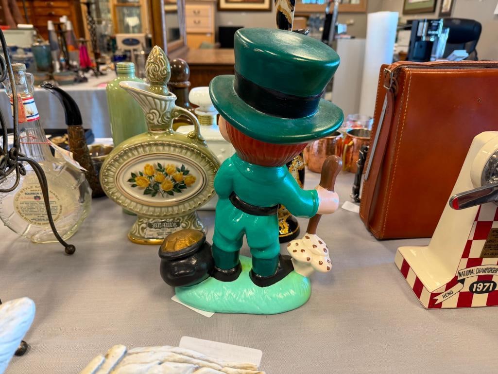 PAINTED CERAMIC LEPRECHAUN FIGURINE - 10