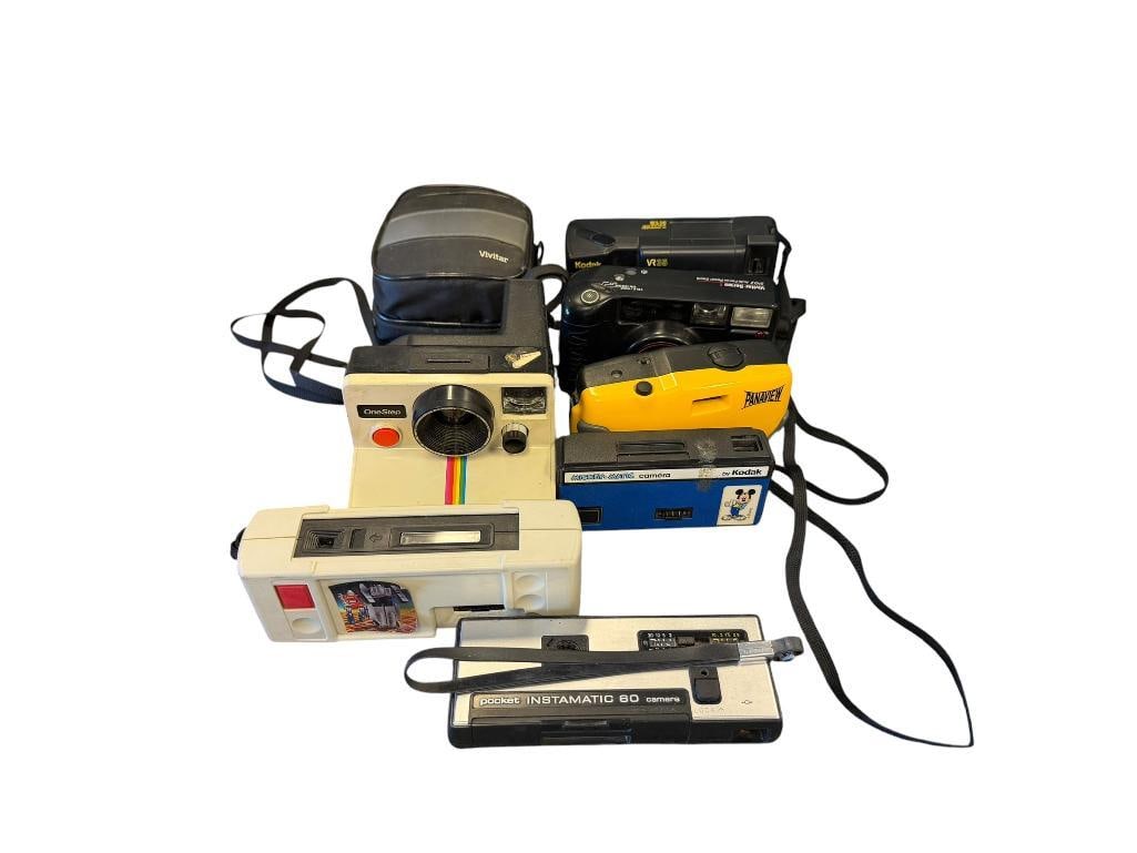 POLAROID, KODAK, VIVITAR 35MM FILM CAMERAS AND POCKET CAMERAS (1 of 20)