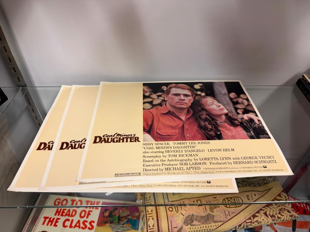 THREE VINTAGE 1980 LOBBY CARDS FOR " COAL MINER'S DAUGHTER " FILM FEATURING SISSY SPACEK - 2