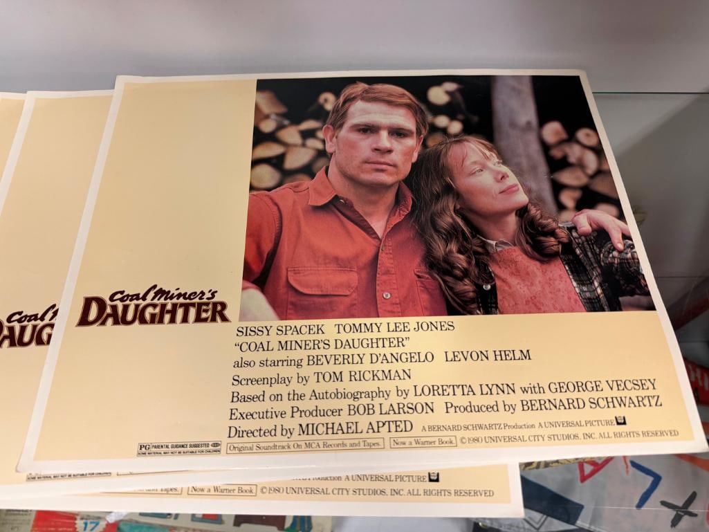 THREE VINTAGE 1980 LOBBY CARDS FOR " COAL MINER'S DAUGHTER " FILM FEATURING SISSY SPACEK - 3