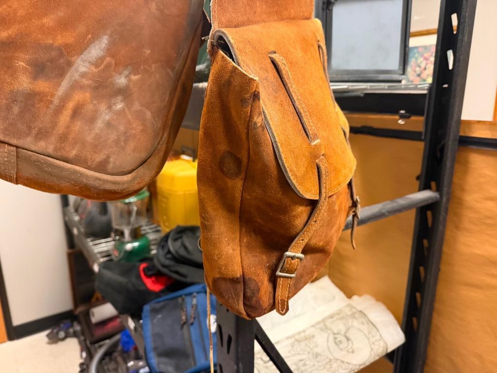 VINTAGE PAIR OF LEATHER SADDLEBAGS - 11