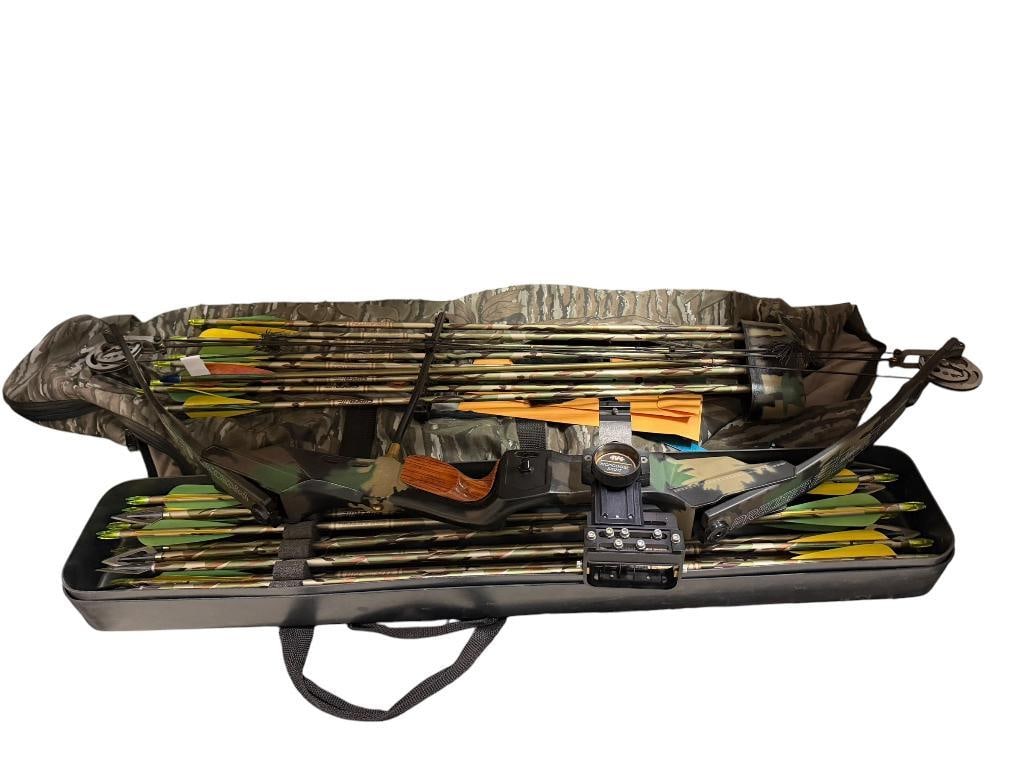 PSE PRECISION SHOOTING EQUIPMENT PRECISION EDGE SERIES '91 LIMITED EDITION COMPOUND BOW WITH ARROWS (1 of 20)