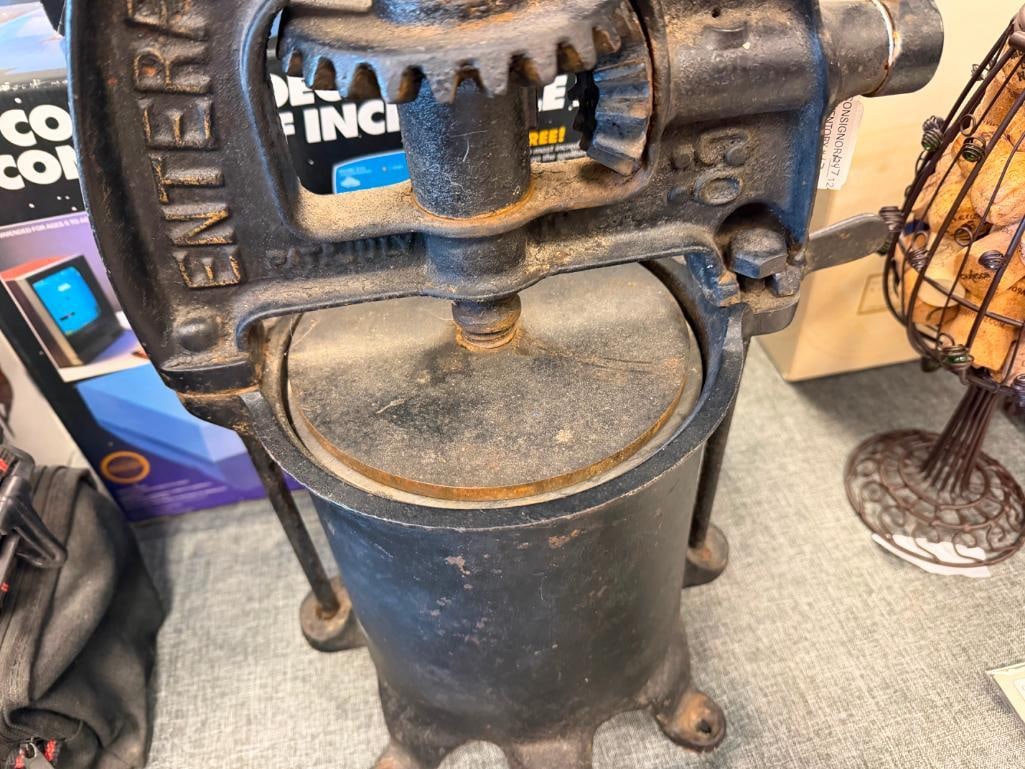 ENTERPRISE MFG. CO HAND CRANK SAUSAGE STUFFER / LARD PRESS / FRUIT PRESS - 4