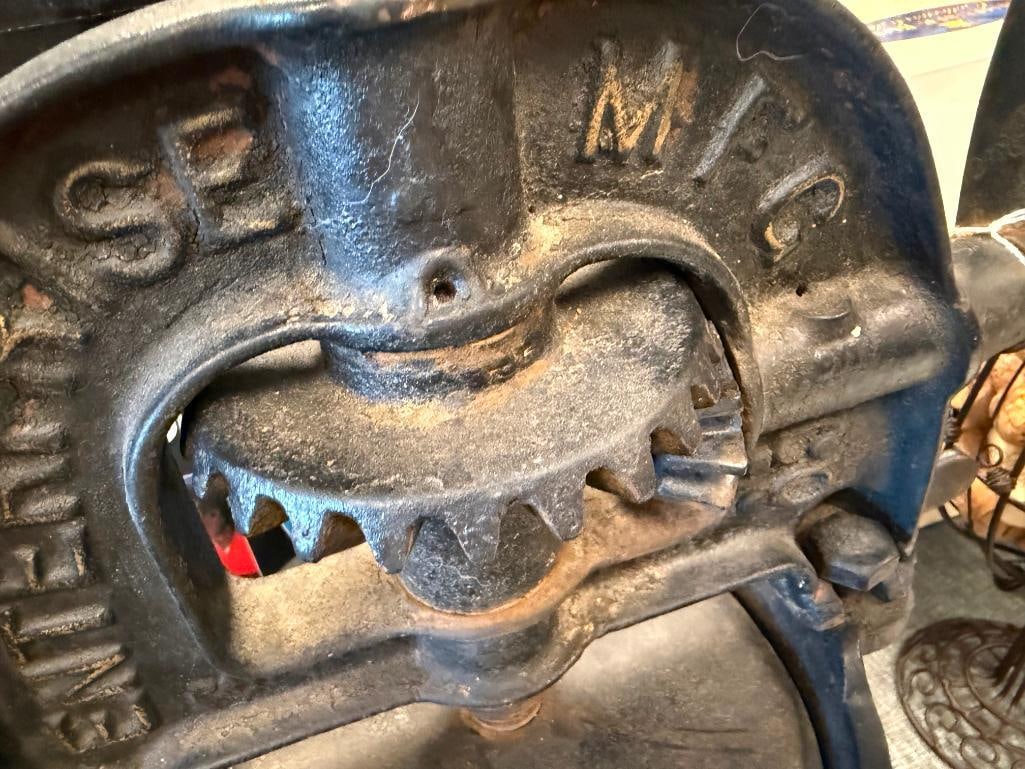 ENTERPRISE MFG. CO HAND CRANK SAUSAGE STUFFER / LARD PRESS / FRUIT PRESS - 9