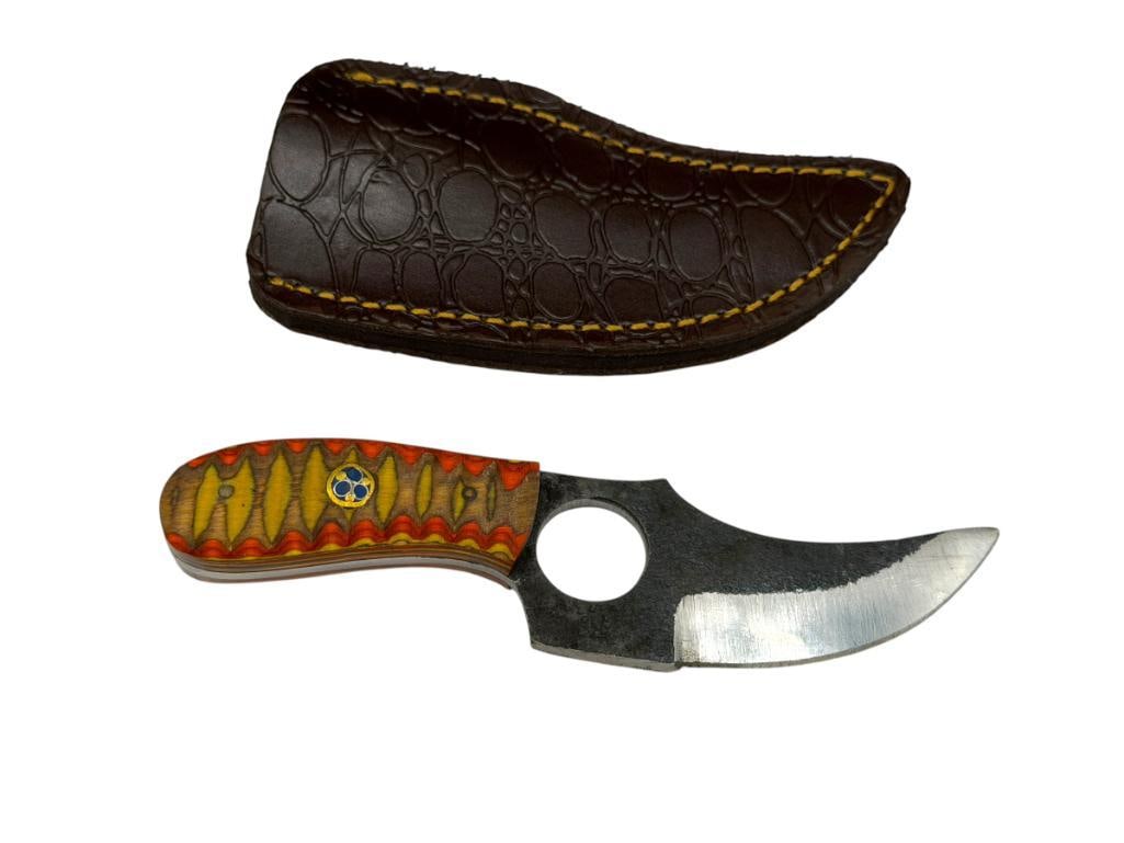 FORGED CARBON STEEL FIXED BLADE SHORT SKINNER KNIFE (1 of 7)
