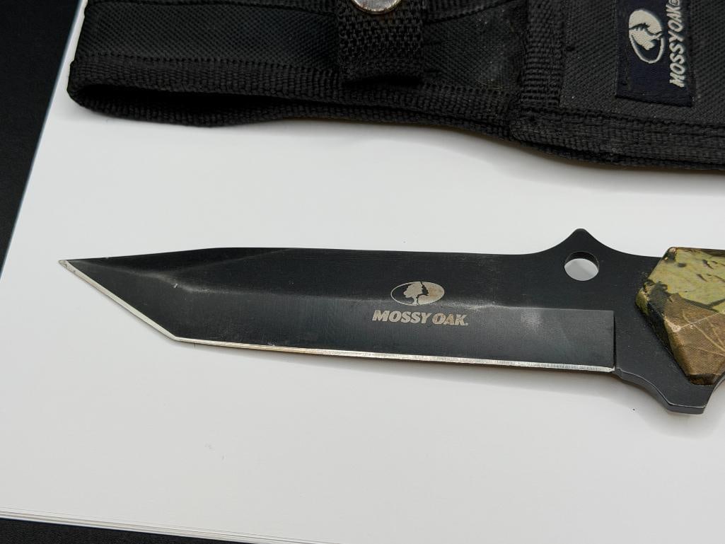 MOSSY OAK FIXED BLADE HUNTING KNIFE WITH TANTO STYLE BLADE - 2