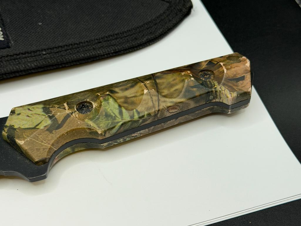 MOSSY OAK FIXED BLADE HUNTING KNIFE WITH TANTO STYLE BLADE - 4