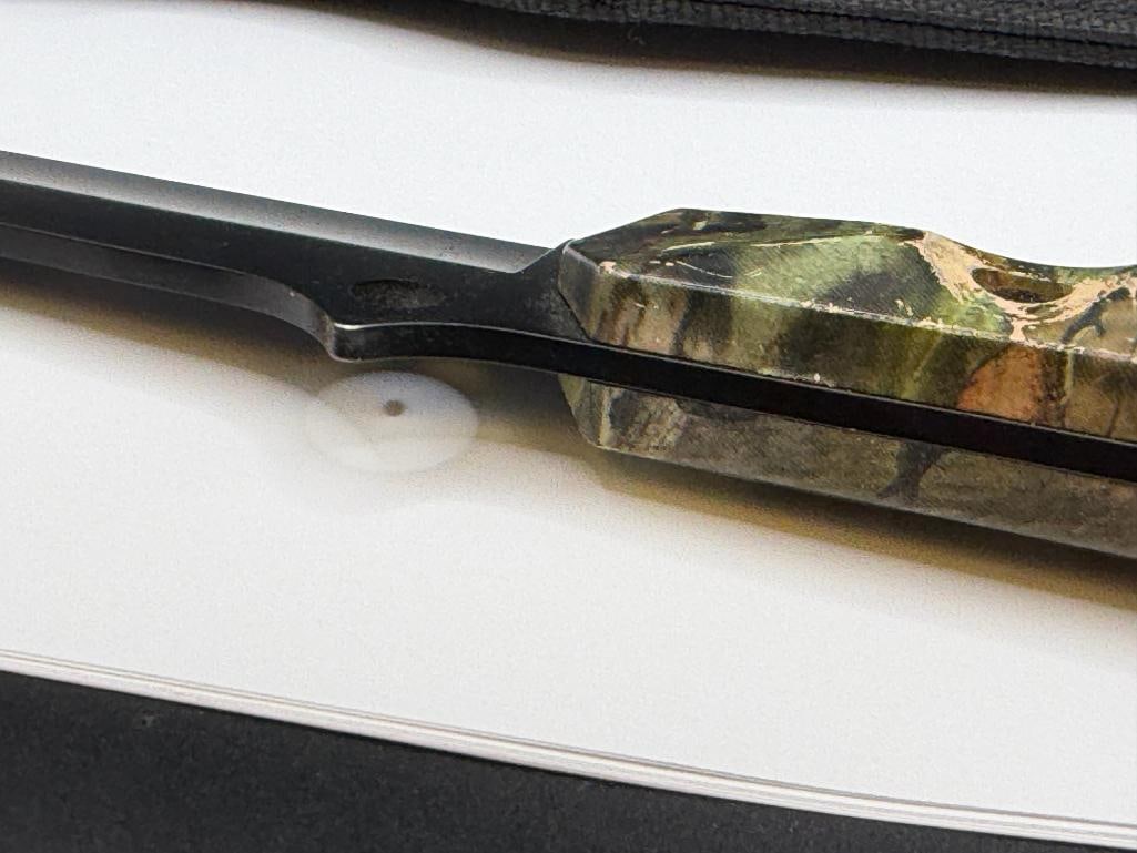 MOSSY OAK FIXED BLADE HUNTING KNIFE WITH TANTO STYLE BLADE - 6