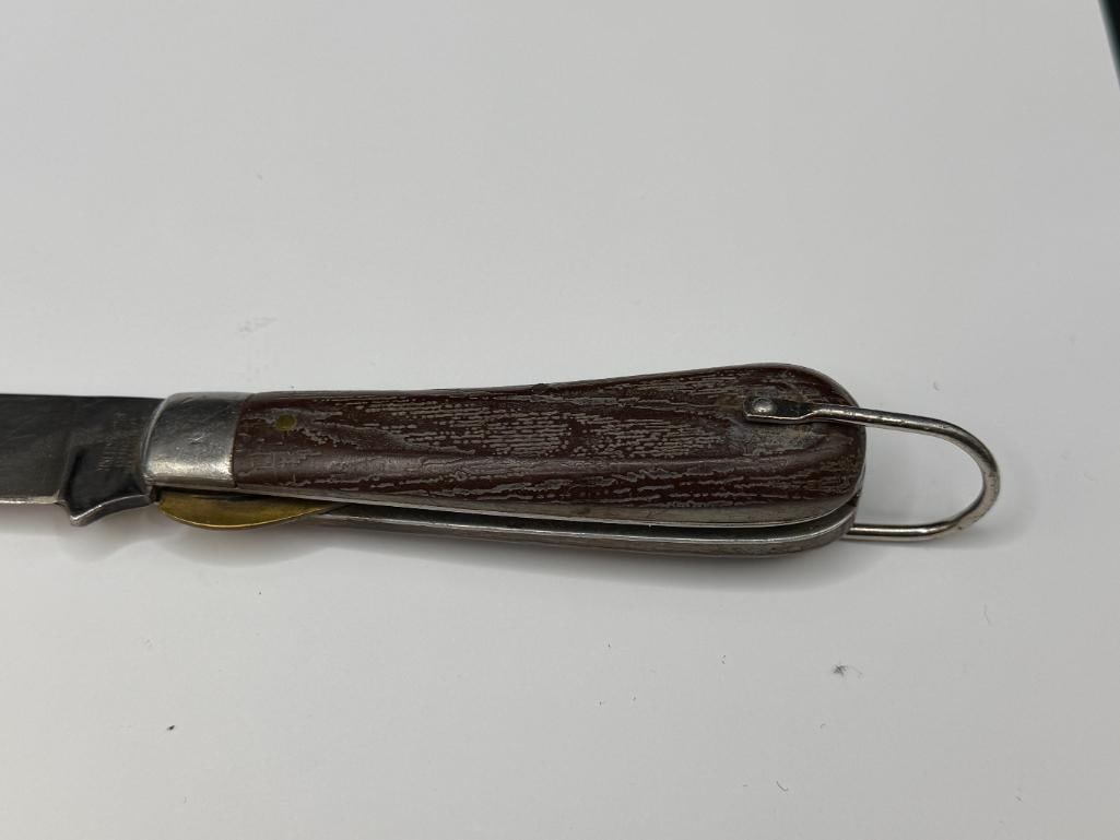 VINTAGE M. KLEIN & SONS CHICAGO MODEL I HAWKBILL POCKET KNIFE - 2