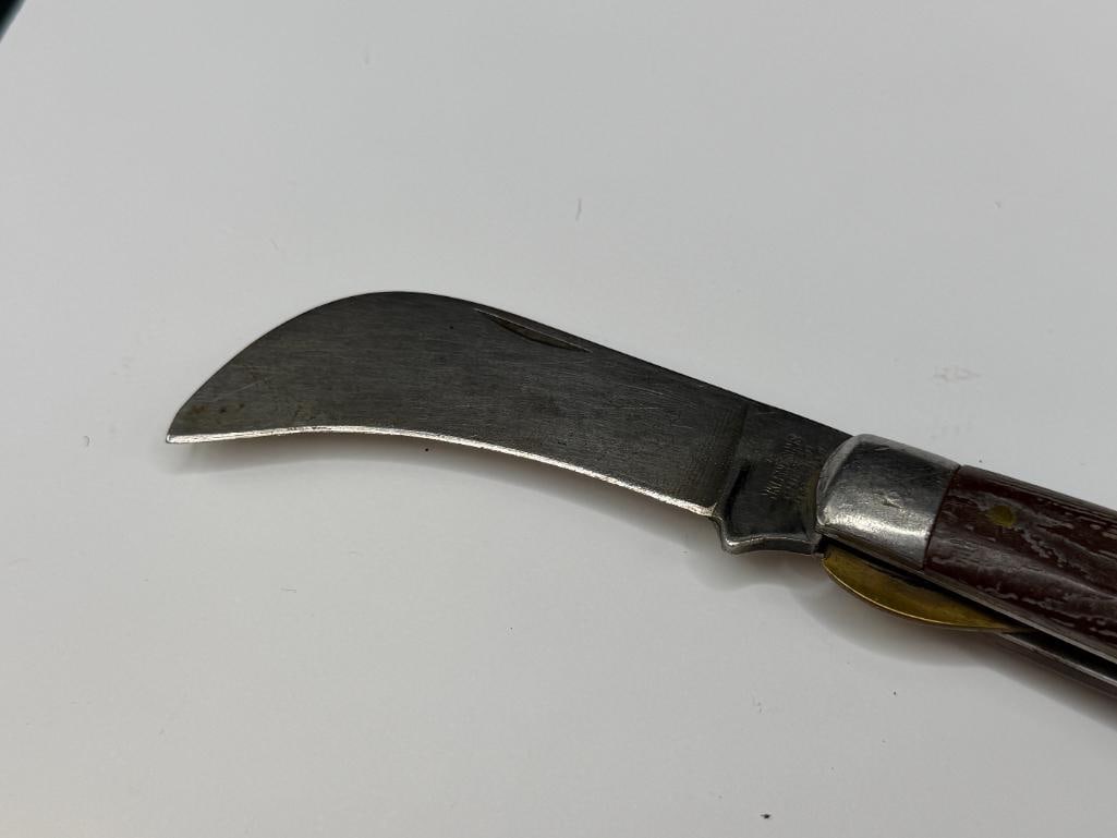 VINTAGE M. KLEIN & SONS CHICAGO MODEL I HAWKBILL POCKET KNIFE - 3