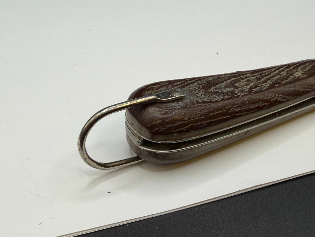 VINTAGE M. KLEIN & SONS CHICAGO MODEL I HAWKBILL POCKET KNIFE - 7