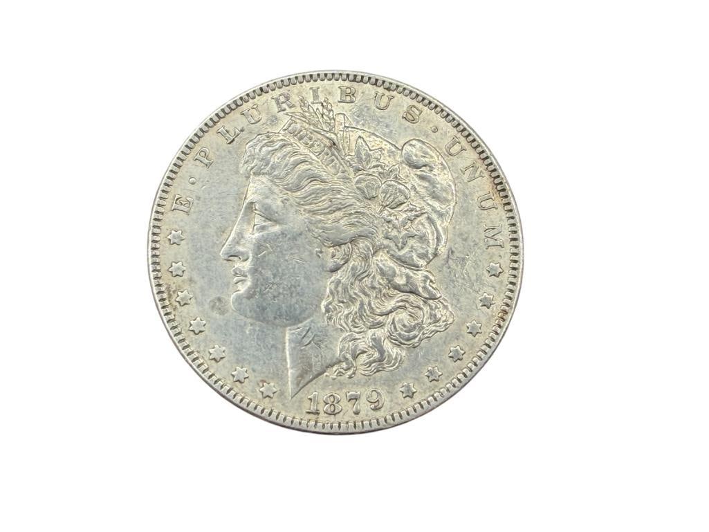 1879 U.S. MORGAN SILVER DOLLAR: 90% SILVER