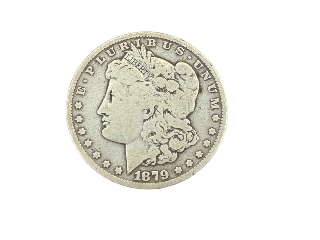 1879 U.S. MORGAN SILVER DOLLAR: 90% SILVER