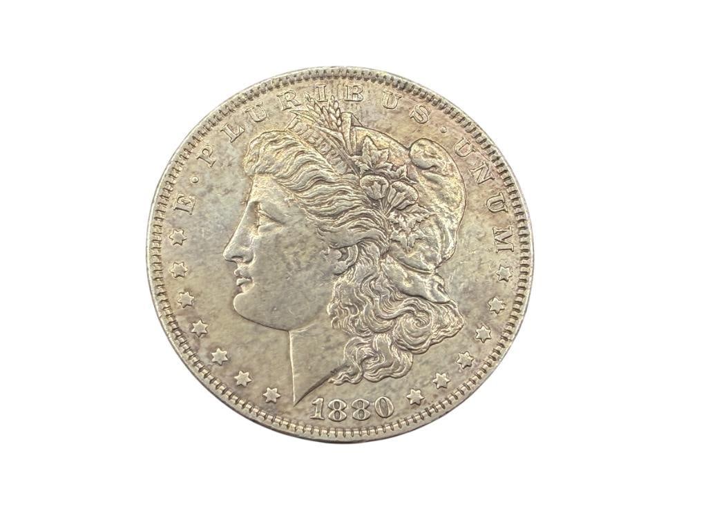 1880 U.S. MORGAN SILVER DOLLAR: 90% SILVER