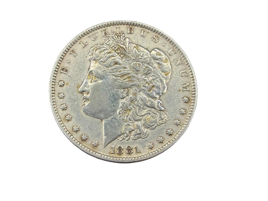 1881 U.S. MORGAN SILVER DOLLAR: 90% SILVER