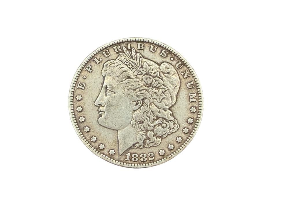 1882 U.S. MORGAN SILVER DOLLAR: 90% SILVER