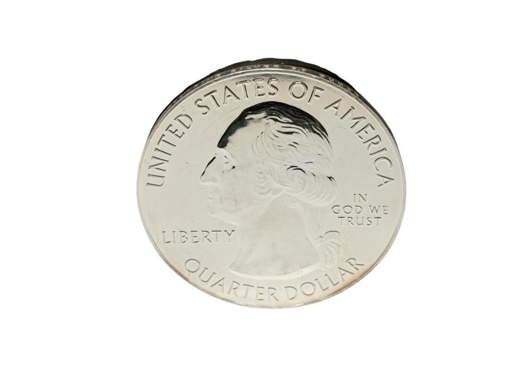 OVERSIZED 2011 U.S. QUARTER .999 FINE SILVER 5 TROY OUNCE ROUND (1 of 10)