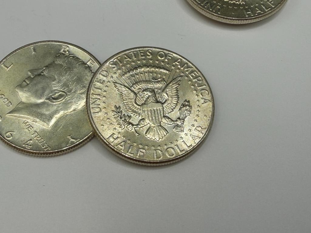 20 UNCIRCULATED 1964 U.S. KENNEDY 90% SILVER HALF DOLLARS - 3