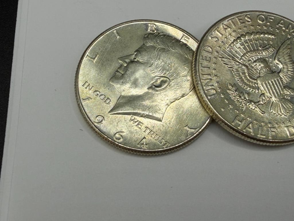 20 UNCIRCULATED 1964 U.S. KENNEDY 90% SILVER HALF DOLLARS - 4