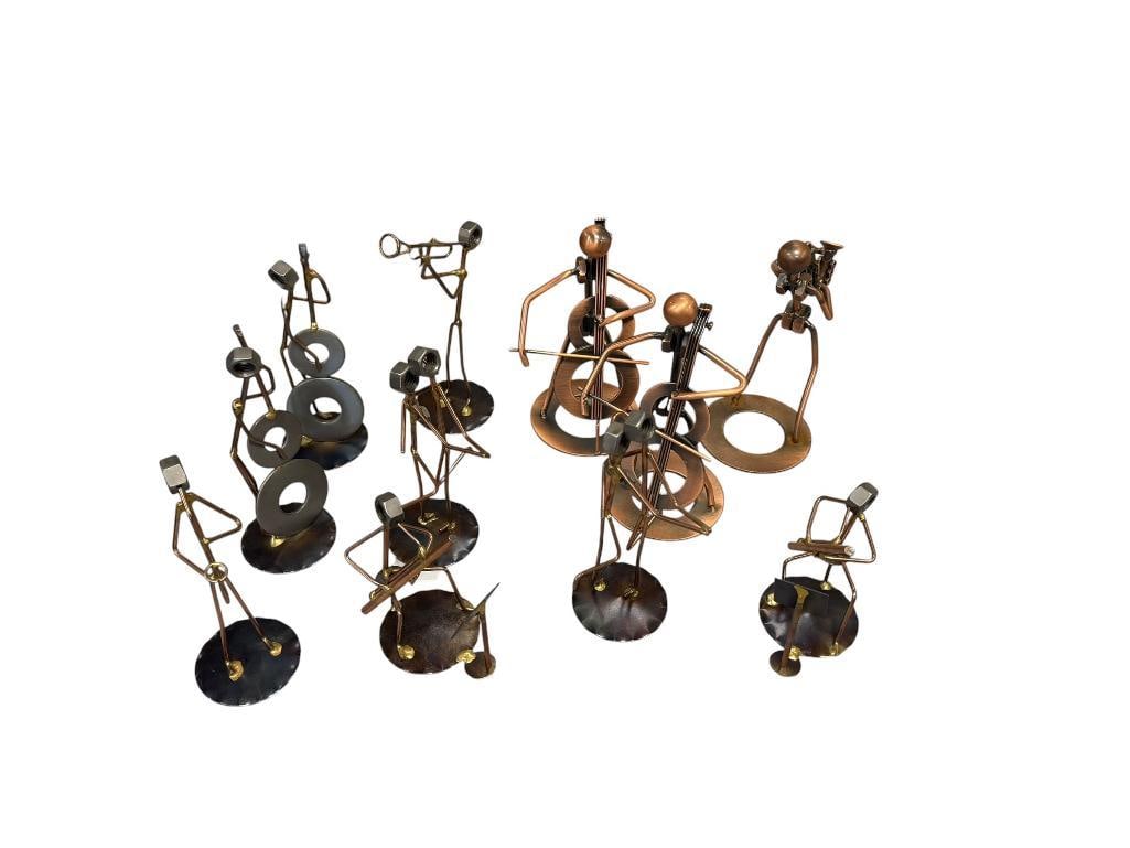 RECYCLED METAL ART MUSICIANS WHIMSICAL FIGURINES (1 of 12)