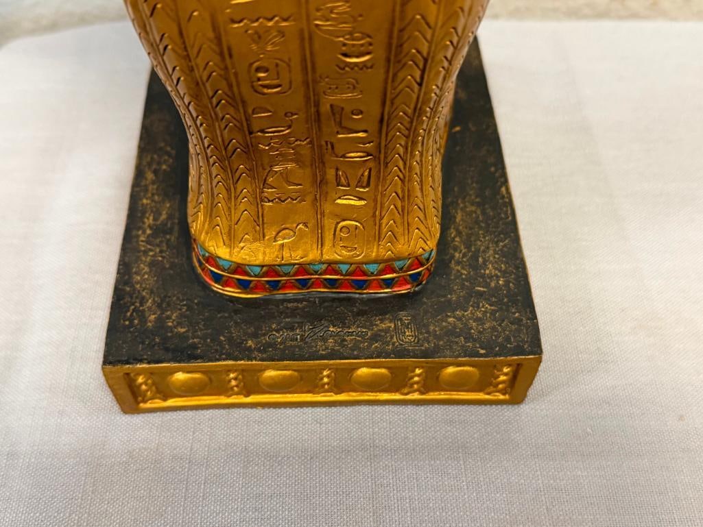 SUMMIT COLLECTION RESIN DECORATIVE REPLICA STATUE OF TUTANKHAMUN SARCOPHAGUS - 12