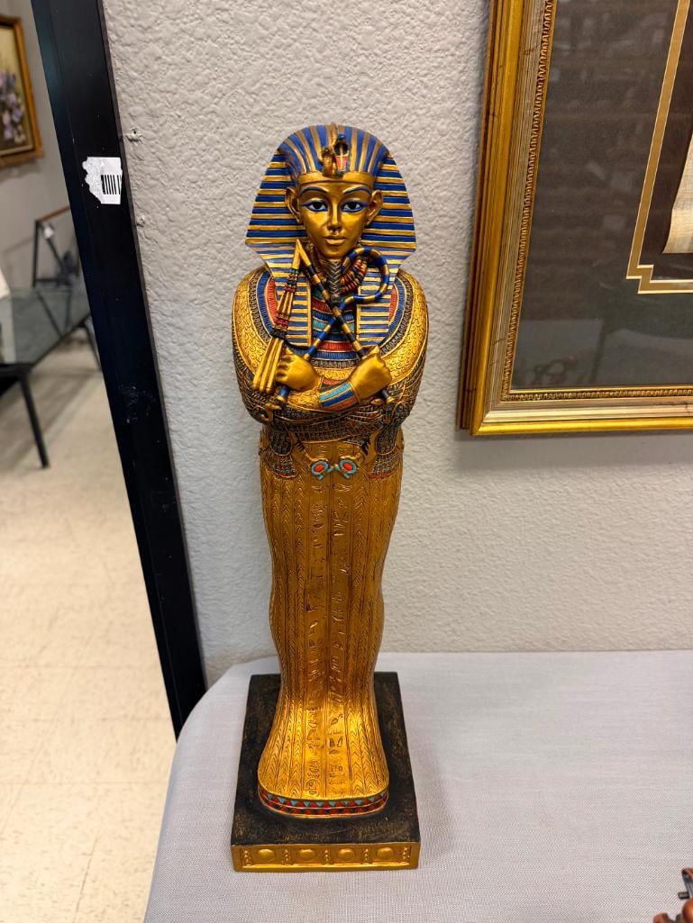 SUMMIT COLLECTION RESIN DECORATIVE REPLICA STATUE OF TUTANKHAMUN SARCOPHAGUS - 3
