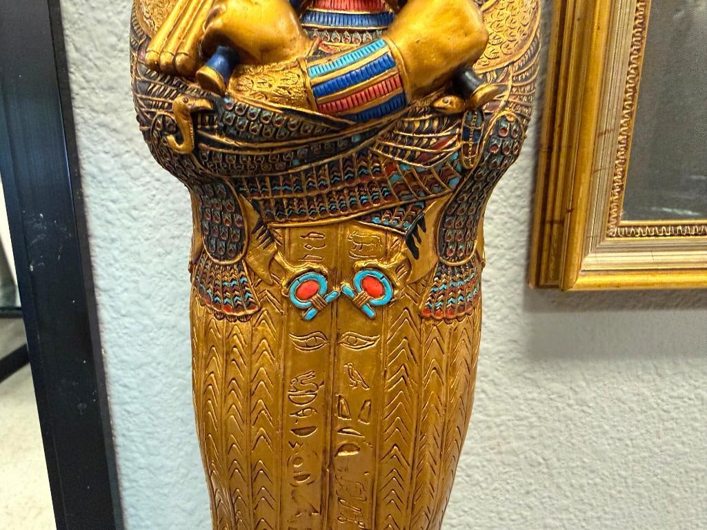 SUMMIT COLLECTION RESIN DECORATIVE REPLICA STATUE OF TUTANKHAMUN SARCOPHAGUS - 6