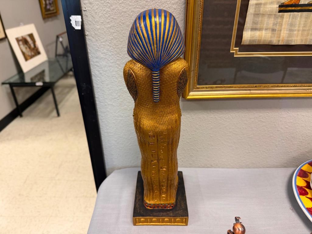 SUMMIT COLLECTION RESIN DECORATIVE REPLICA STATUE OF TUTANKHAMUN SARCOPHAGUS - 8