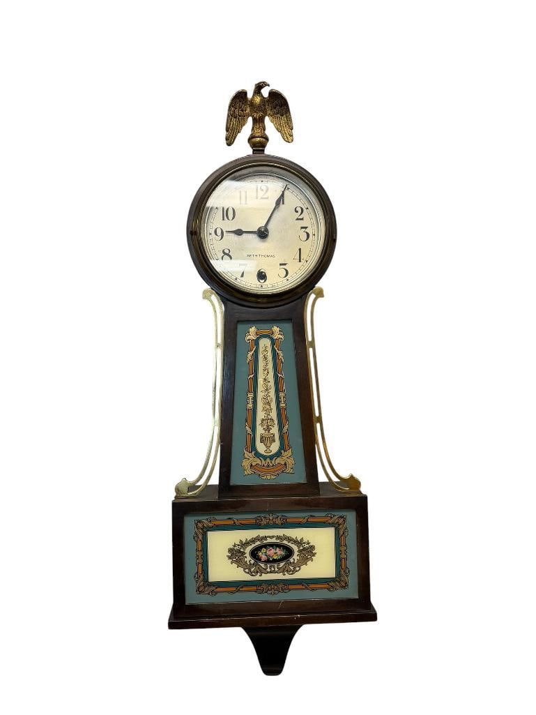 EARLYY 20TH CENTURY SETH THOMAS BANJO WALL CLOCK WITH EAGLE FINIAL BANIO # 4 (1 of 10)