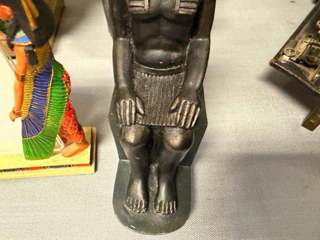 DECORATIVE EGYPTIAN STATUES, BUST AND FIGURAL PICTURE HOLDER - 6