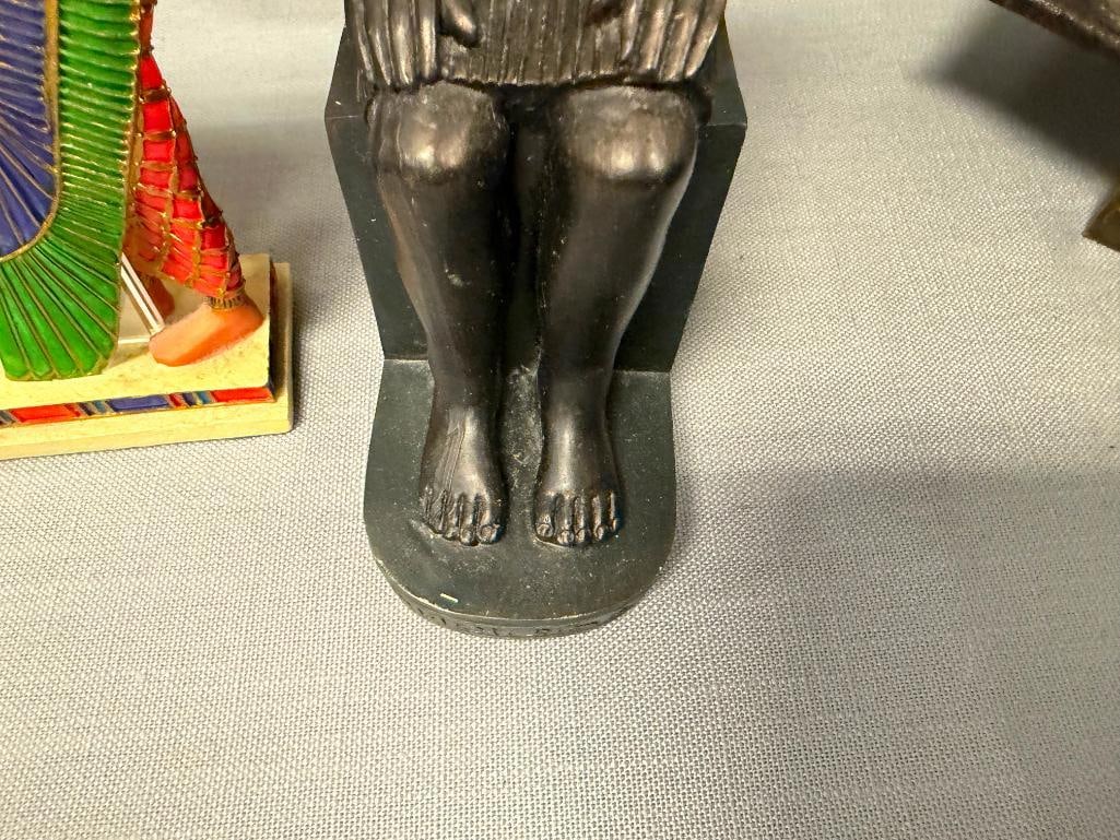 DECORATIVE EGYPTIAN STATUES, BUST AND FIGURAL PICTURE HOLDER - 7