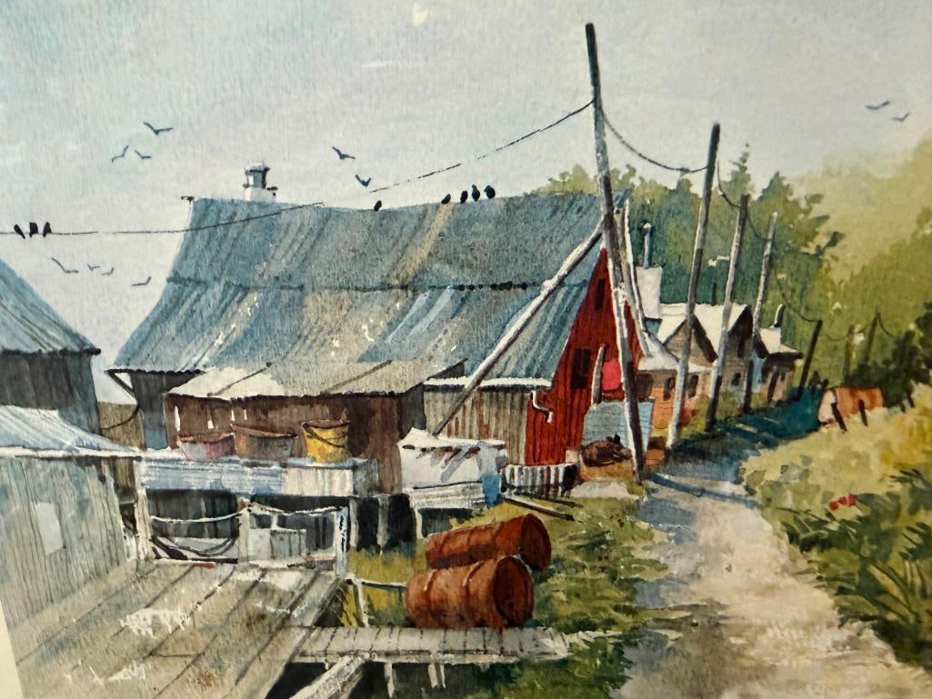 NANCY TAYLOR STONINGTON AMERICAN ARTIST PENCIL SIGNED PRINT TITLED TENAKEE NO. 522/650 - 6