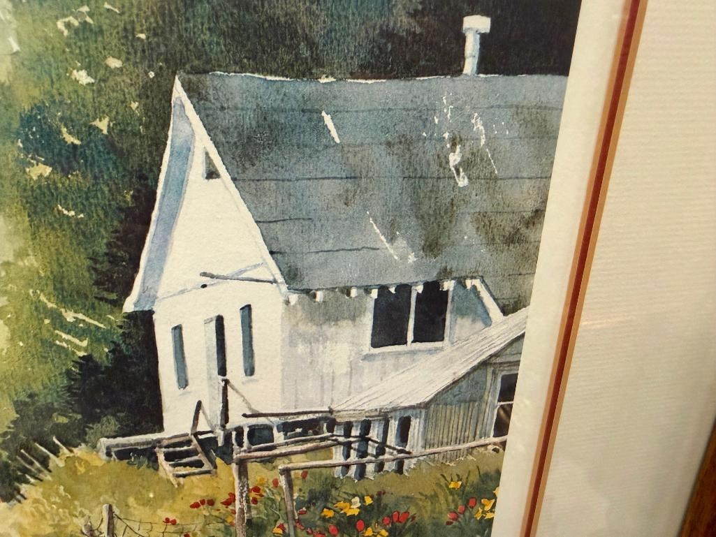 NANCY TAYLOR STONINGTON AMERICAN ARTIST PENCIL SIGNED PRINT TITLED TENAKEE NO. 522/650 - 7