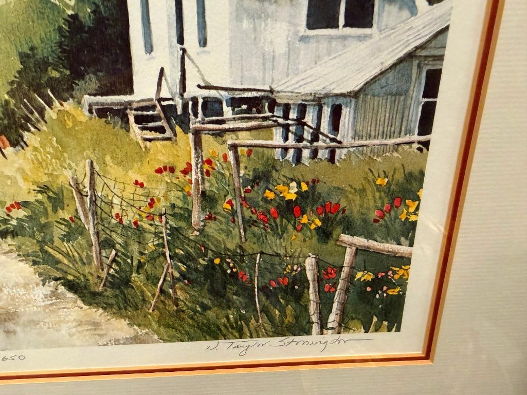 NANCY TAYLOR STONINGTON AMERICAN ARTIST PENCIL SIGNED PRINT TITLED TENAKEE NO. 522/650 - 8