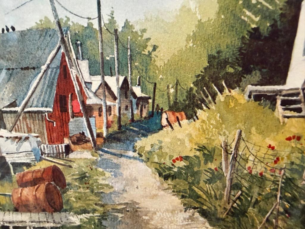 NANCY TAYLOR STONINGTON AMERICAN ARTIST PENCIL SIGNED PRINT TITLED TENAKEE NO. 522/650 - 9