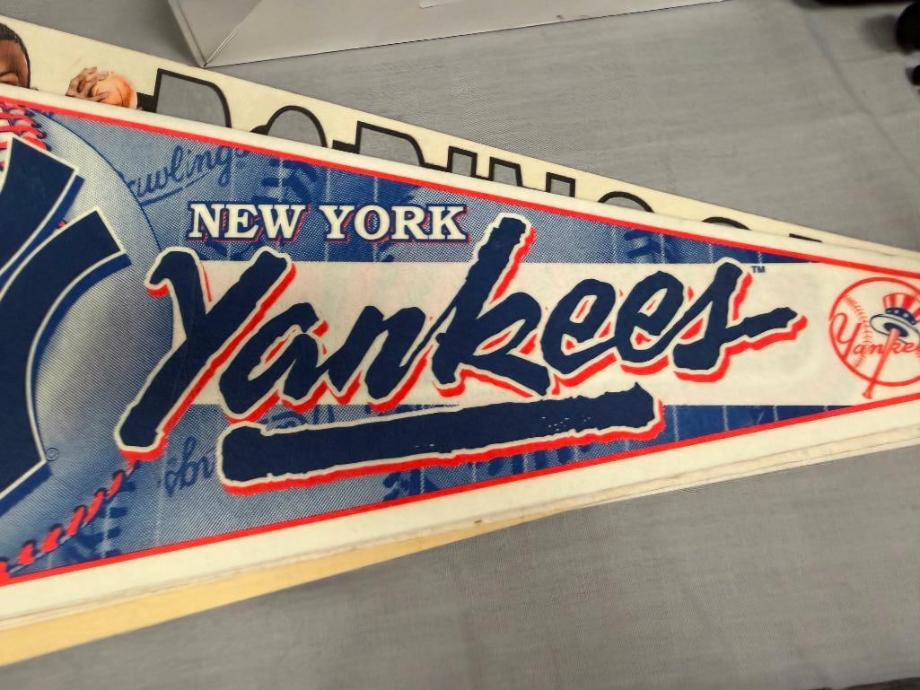 13 SPORT PENNANTS INCLUDES WHITE SOZ PENNANT SIGNED BY BILLY PIERCE - 10