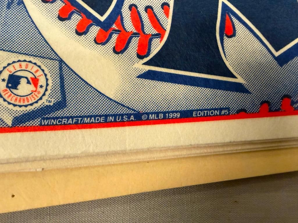 13 SPORT PENNANTS INCLUDES WHITE SOZ PENNANT SIGNED BY BILLY PIERCE - 11