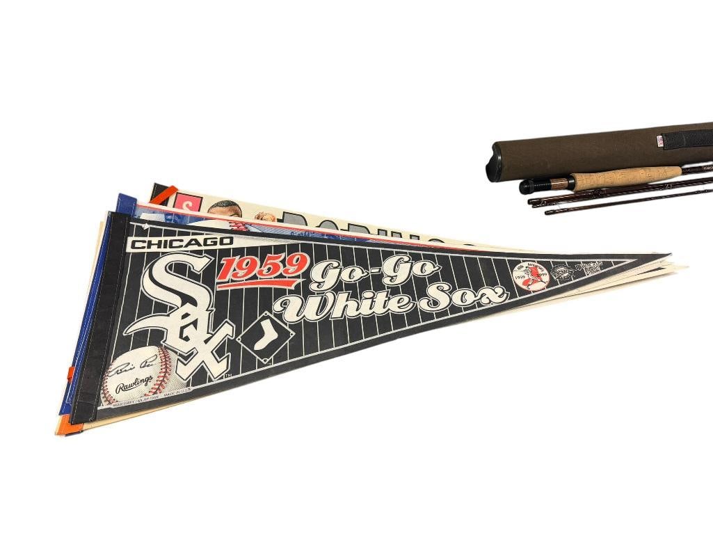 13 SPORT PENNANTS INCLUDES WHITE SOZ PENNANT SIGNED BY BILLY PIERCE (1 of 16)