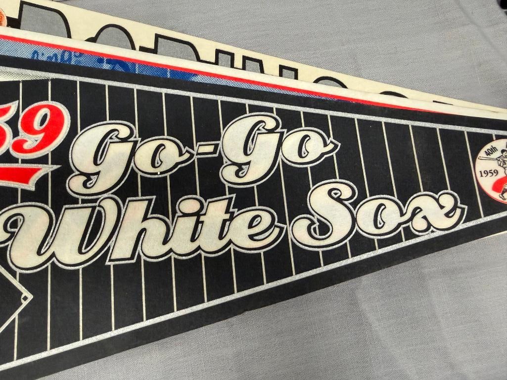 13 SPORT PENNANTS INCLUDES WHITE SOZ PENNANT SIGNED BY BILLY PIERCE - 4