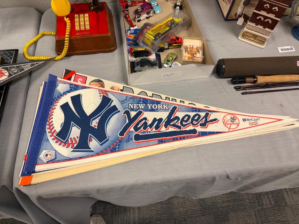 13 SPORT PENNANTS INCLUDES WHITE SOZ PENNANT SIGNED BY BILLY PIERCE - 8