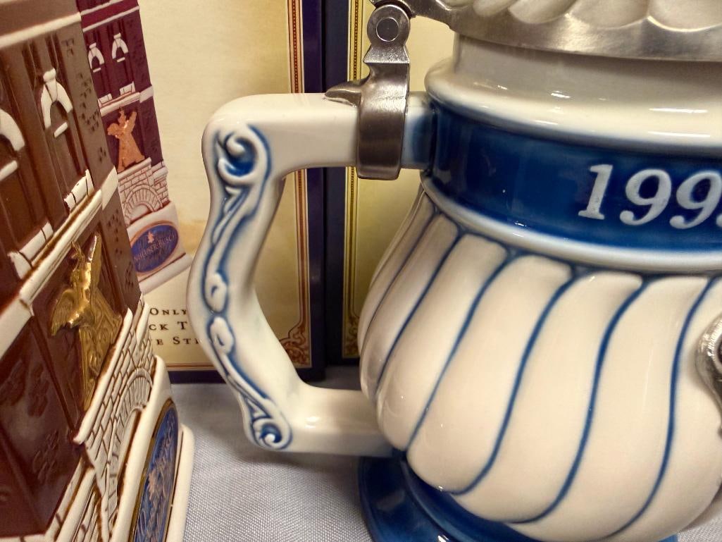 ANHEUSER-BUSCH / BUDWEISER 10TH ANNIVERSARY COLLECTORS CLUB MEMBERS ONLY STEINS - 20