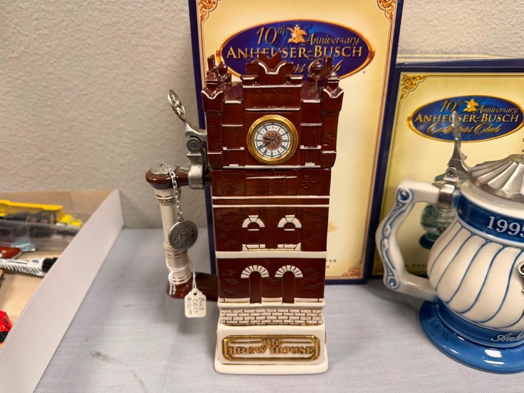 ANHEUSER-BUSCH / BUDWEISER 10TH ANNIVERSARY COLLECTORS CLUB MEMBERS ONLY STEINS - 3