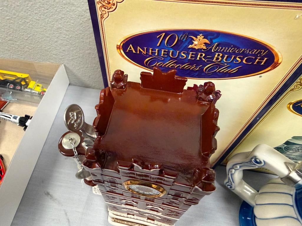 ANHEUSER-BUSCH / BUDWEISER 10TH ANNIVERSARY COLLECTORS CLUB MEMBERS ONLY STEINS - 5