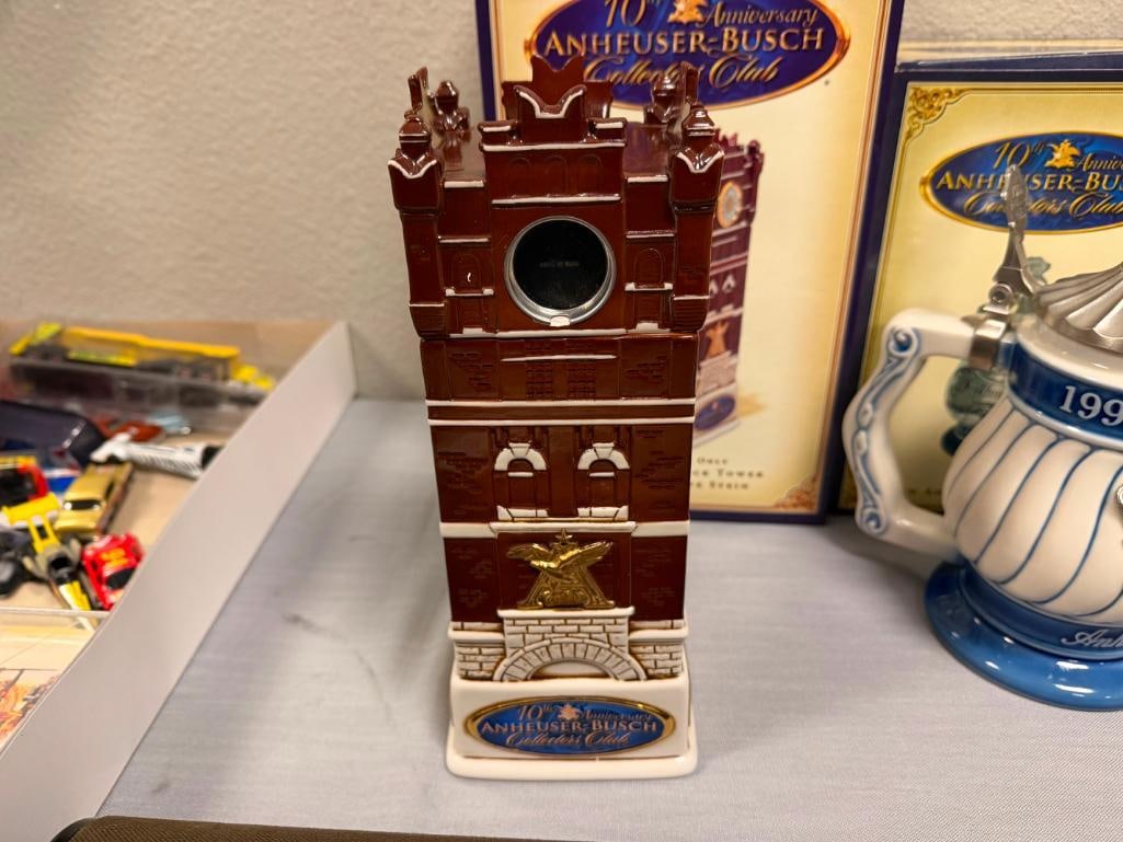 ANHEUSER-BUSCH / BUDWEISER 10TH ANNIVERSARY COLLECTORS CLUB MEMBERS ONLY STEINS - 7