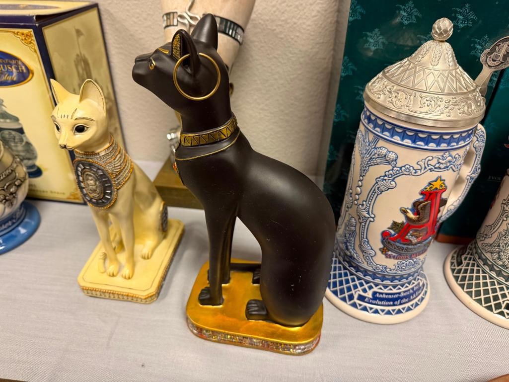 DECORATIVE EGYPTIAN STATUES GODDESS OF PROTECTION, BASTET CAT, AND QUEEN NEFERTITI BUST - 13